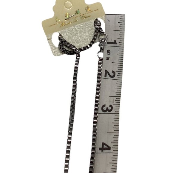 Men’s Rhinestone Cross Pendant Necklace Silver Box Chain - Picture 15 of 16